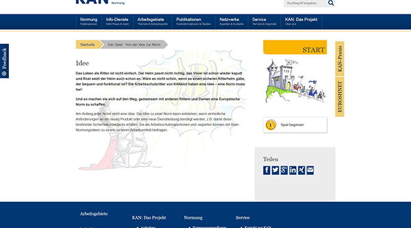 KANelot online - das Spiel: Von der Idee zur Norm