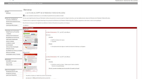 Sécurité en Fédération Wallonie-Bruxelles - www.sippt.be -