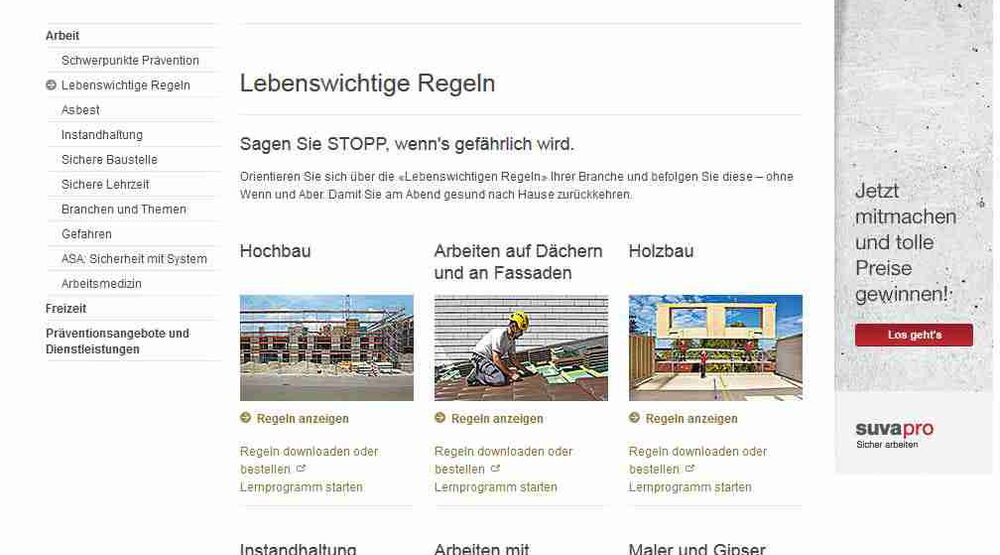 Lebenswichtige Regeln